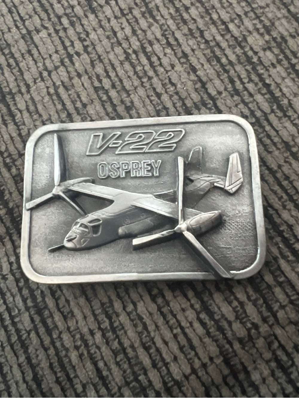 USAF Boeing V-22 Osprey, Buckle Connection 3-D Metal Belt Buckle, Vintage & Rare